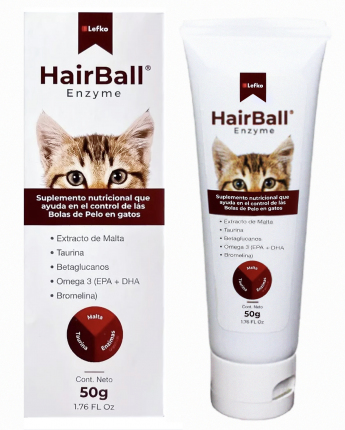 Lefko HairBall Enzyme Para Gato  Para Gato